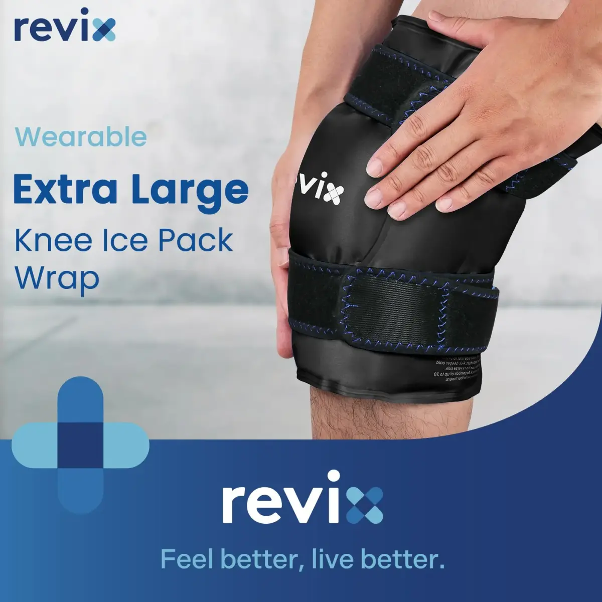 REVIX XL Knee Ice Pack Wrap for Recovery | Cold Compression for Discomfort & Fatigue - view 2