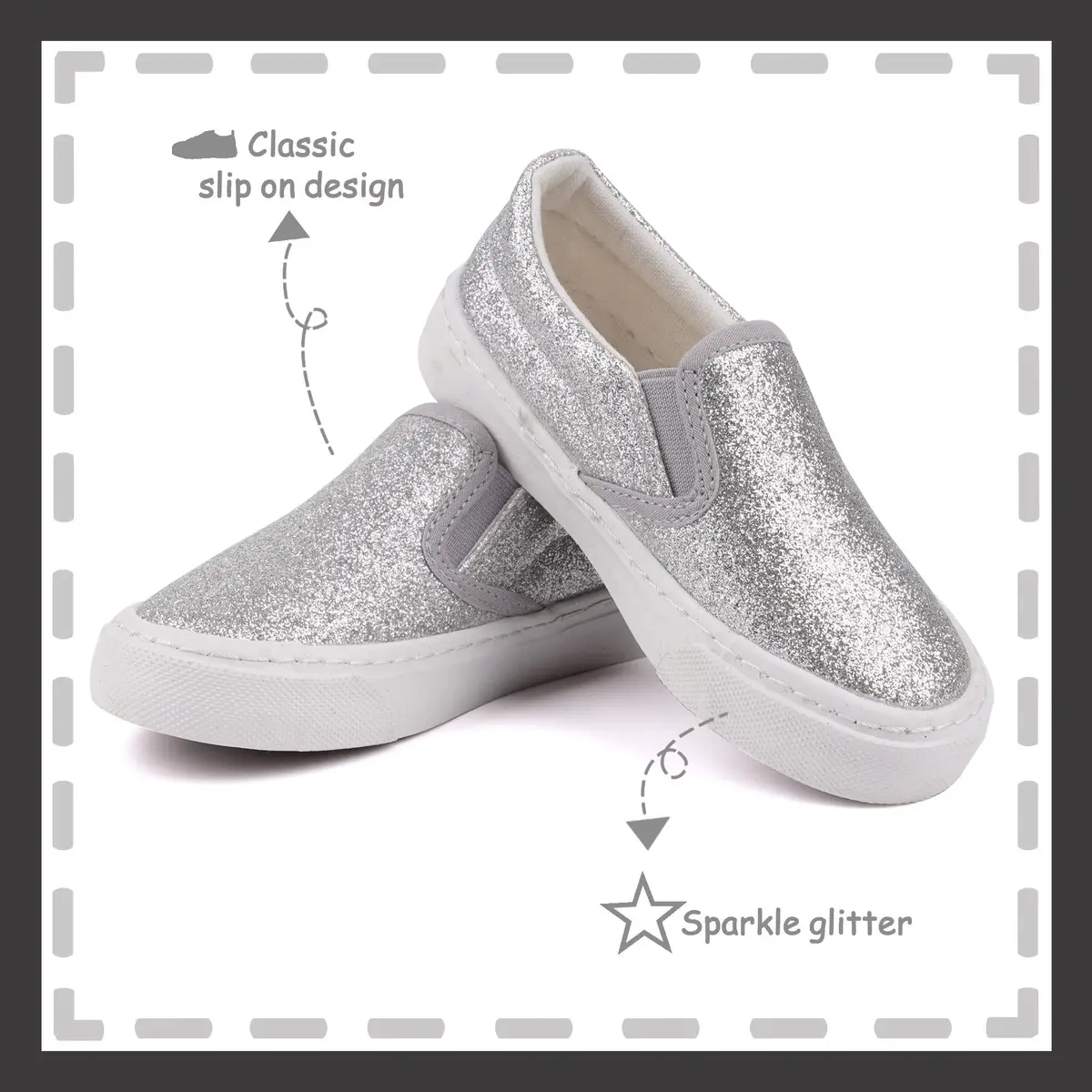Toandon Toddler Kids Sneakers Canvas Shoes Loafers Size 9 | Lightweight & Breathable for Active Kids - view 2