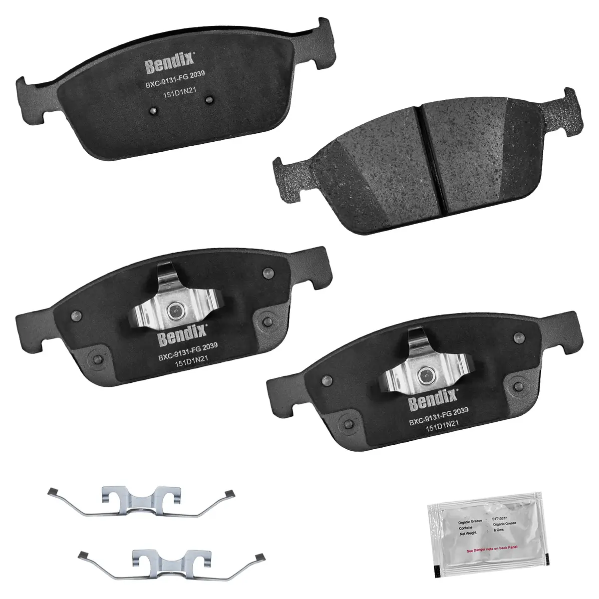 Bendix Priority1 CFC2039 Ceramic Front Brake Pads for Ford Escape 2017-2019, Transit Connect 2014-2017, Lincoln MKC 2018-2019 | OE Fit & Quiet - main product image