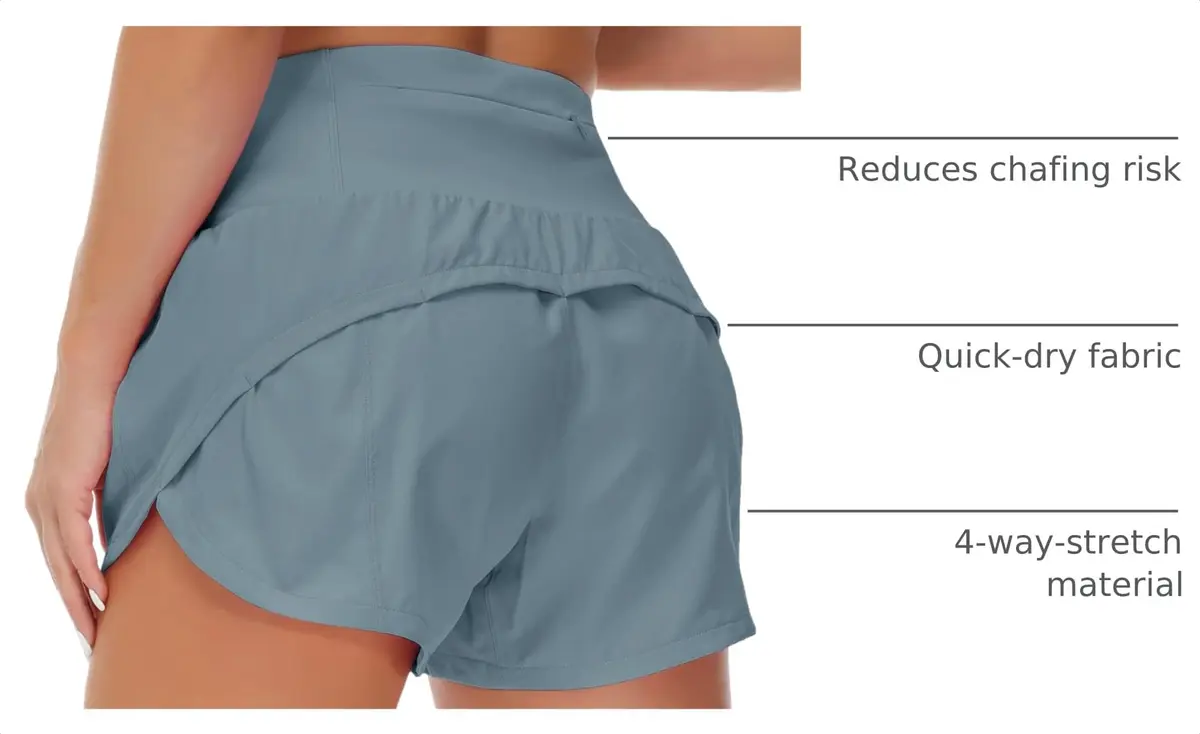 Origiwish Women's High Waisted Running Shorts Quick Dry Workout Shorts | Breathable, Lightweight & Supportive (70-120 chars) - view 4