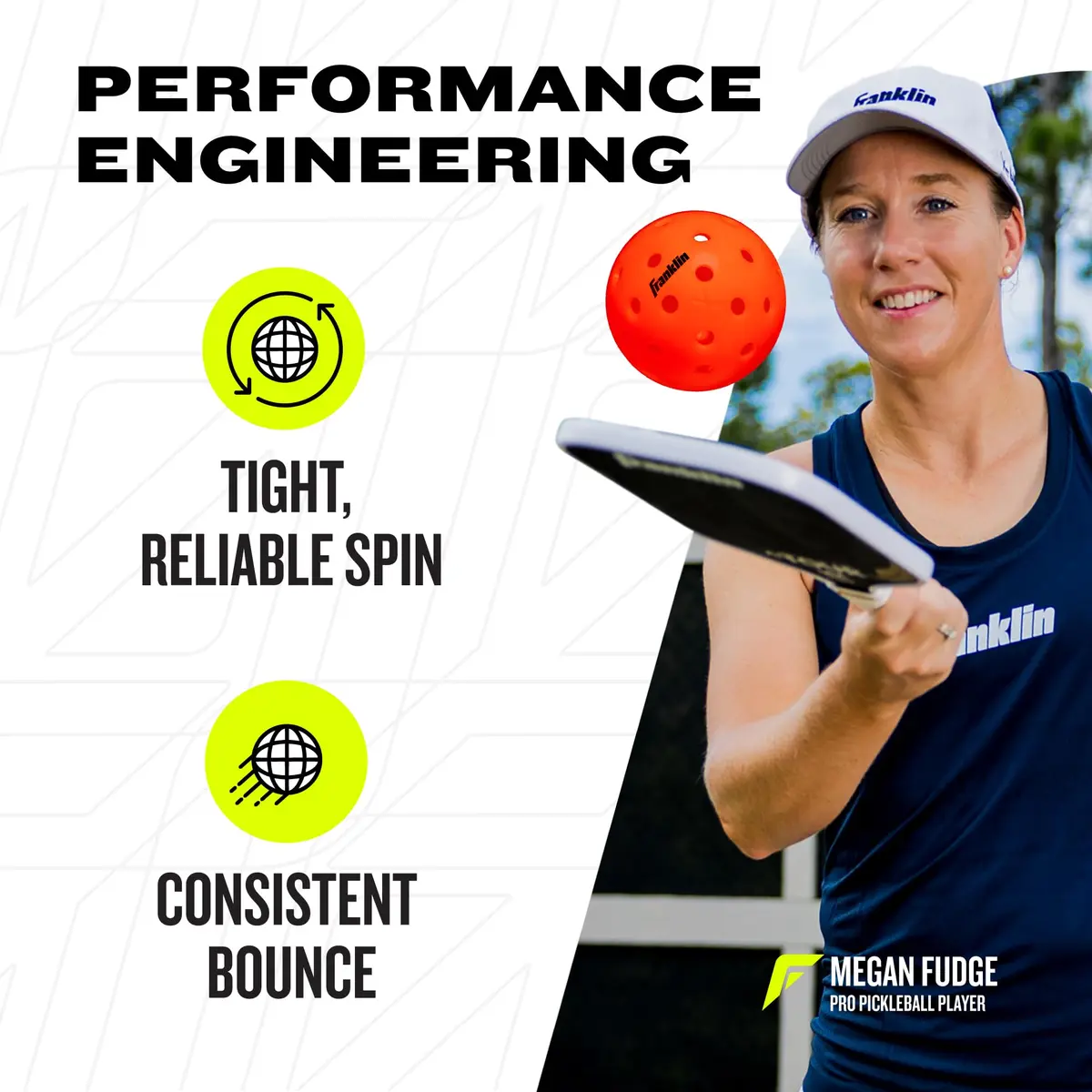 Franklin Sports X-40 Outdoor Pickleballs 74mm (3 Pack, Ember) | USAPA Approved Tournament Balls - view 3