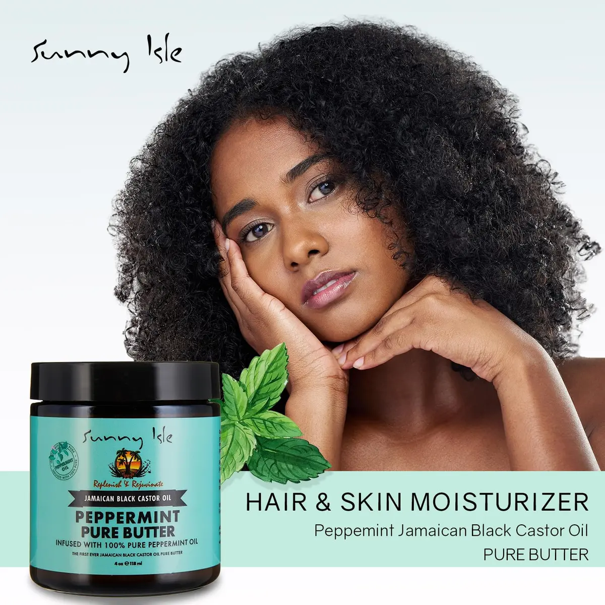 Sunny Isle Jamaican Black Castor Oil Peppermint 4oz | Moisturizes Hair & Skin, Supports Growth, Soothes Dry Areas - view 2