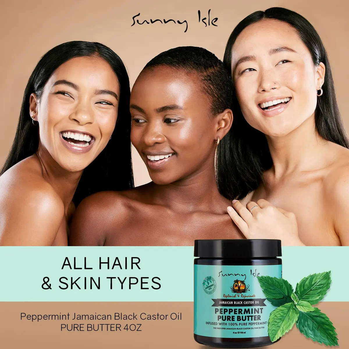 Sunny Isle Jamaican Black Castor Oil Peppermint 4oz | Moisturizes Hair & Skin, Supports Growth, Soothes Dry Areas - view 4