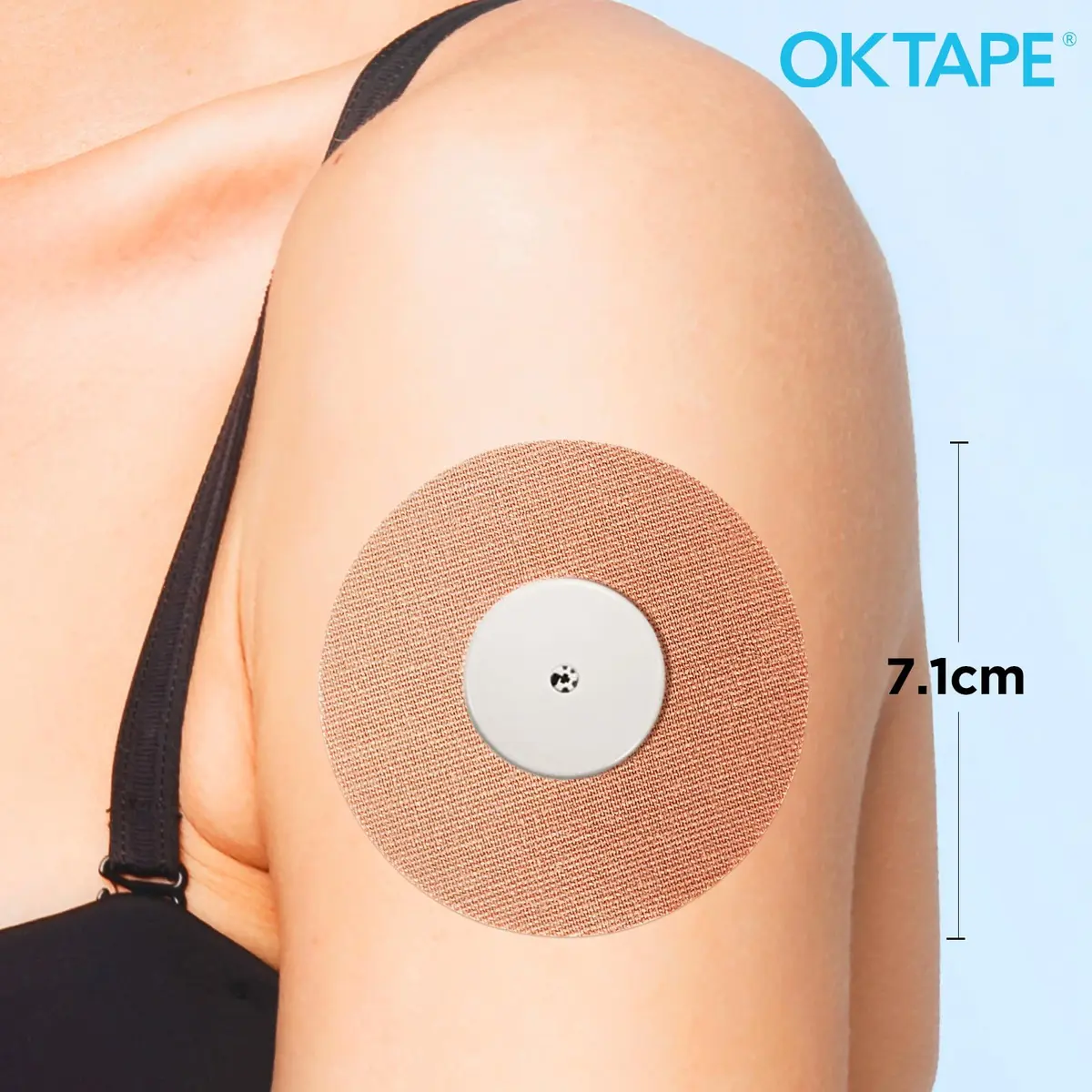OK TAPE Freestyle Libre Adhesive Patches 15 PCS Beige | Waterproof & Sweatproof CGM Sensor Protection - view 6