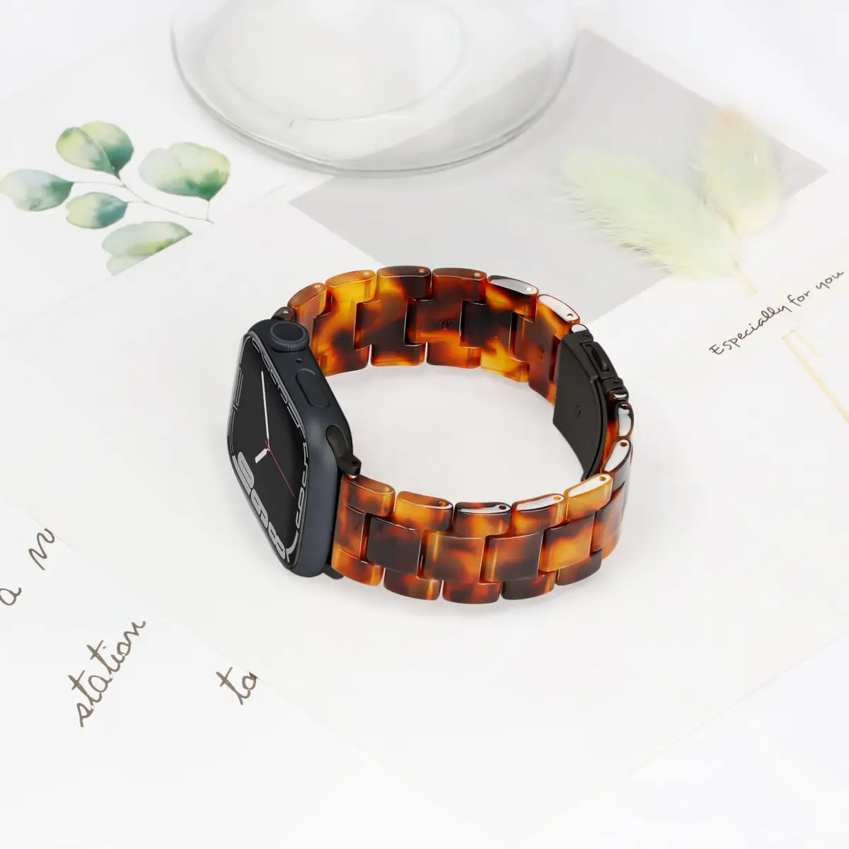 Vamyzji Apple Watch Band 49mm 45mm 44mm 42mm Waterproof Resin for Series 1-11, Ultra, SE | Stylish & Lightweight - view 5