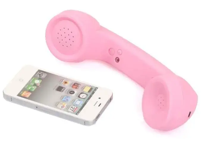 LIONSOUL Retro Phone Handset with Bluetooth 5.0 and USB Rechargeable, Pink | Wireless Bluetooth Handset for Mobile Phones and Computers - view 5