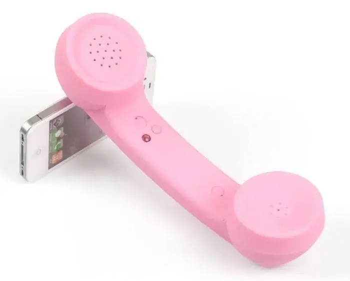 LIONSOUL Retro Phone Handset with Bluetooth 5.0 and USB Rechargeable, Pink | Wireless Bluetooth Handset for Mobile Phones and Computers - view 4