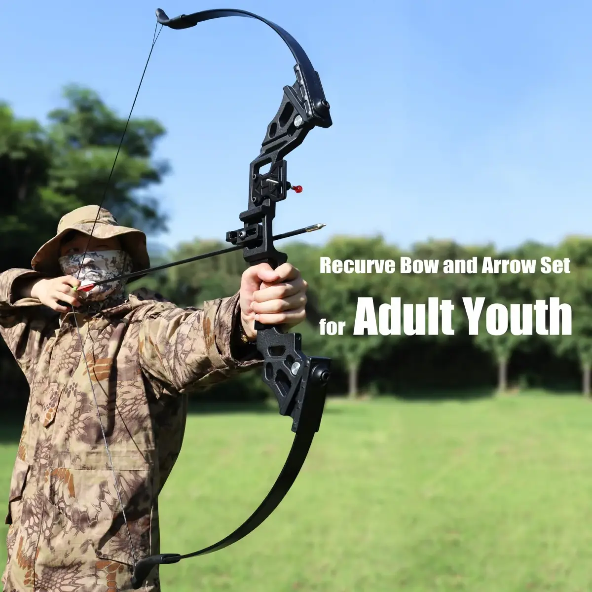 IS-TONGTU Takedown Recurve Bow and Arrow Set Right Handed 51 inch 50 lb | Complete Archery Kit for Beginners - view 2