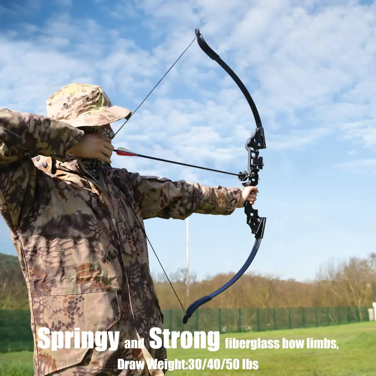 IS-TONGTU Takedown Recurve Bow and Arrow Set Right Handed 51 inch 50 lb | Complete Archery Kit for Beginners - view 4