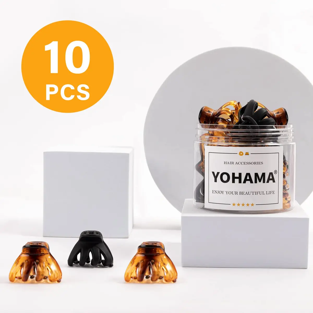 YOHAMA Small Octopus Claw Clips 10pcs (4cm) | Strong Hold for Thin to Thick Hair - view 4