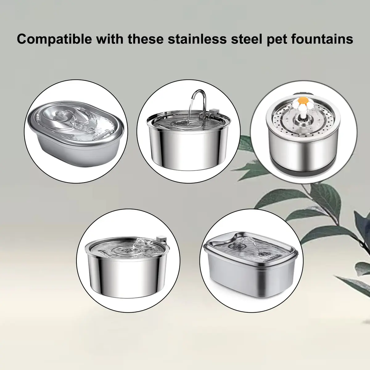 Petilog Water Pump for Cat Fountain 5V | Ultra Quiet Stainless Steel Pump for 3.2L/108oz Fountain - view 2