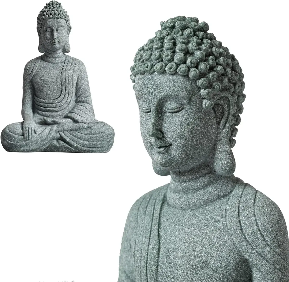 FENGSHUI-CAISHEN Little Buddah Statue for Home Indoor Aquarium | Meditative Zen Decor with Handcrafted Stone Finish - main product image