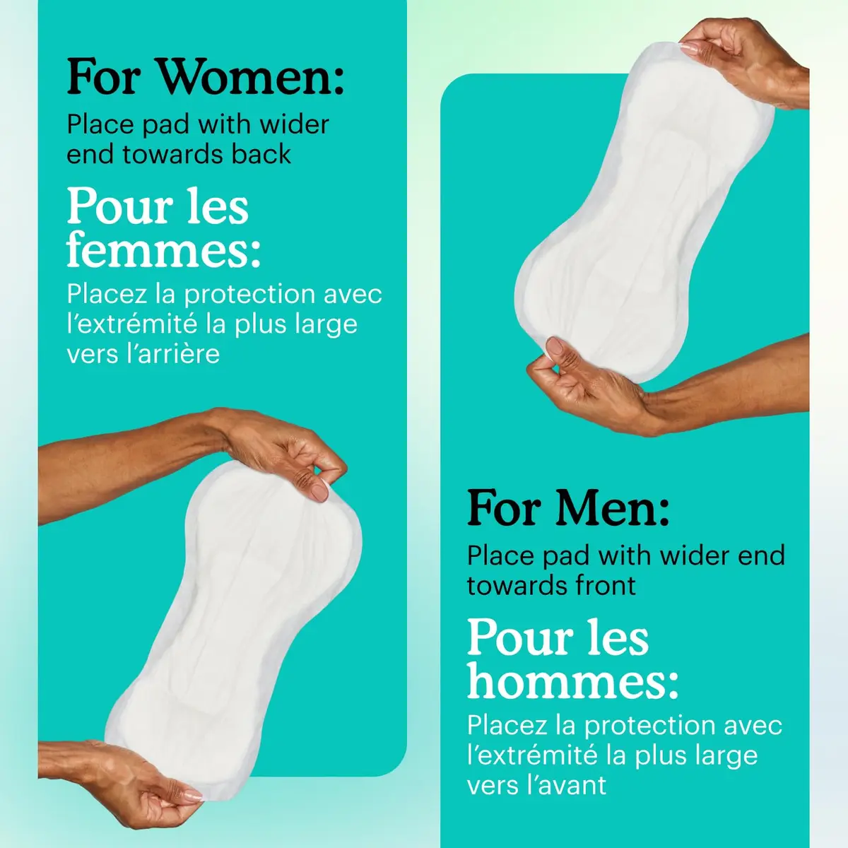 Because Overnight Incontinence Booster Pads for Men and Women | Extra 4 Cups Absorbency, Soft, Unisex, 20 Count - view 6
