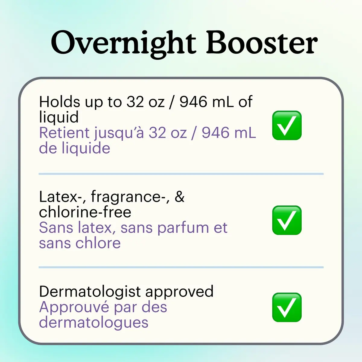 Because Overnight Incontinence Booster Pads for Men and Women | Extra 4 Cups Absorbency, Soft, Unisex, 20 Count - view 8