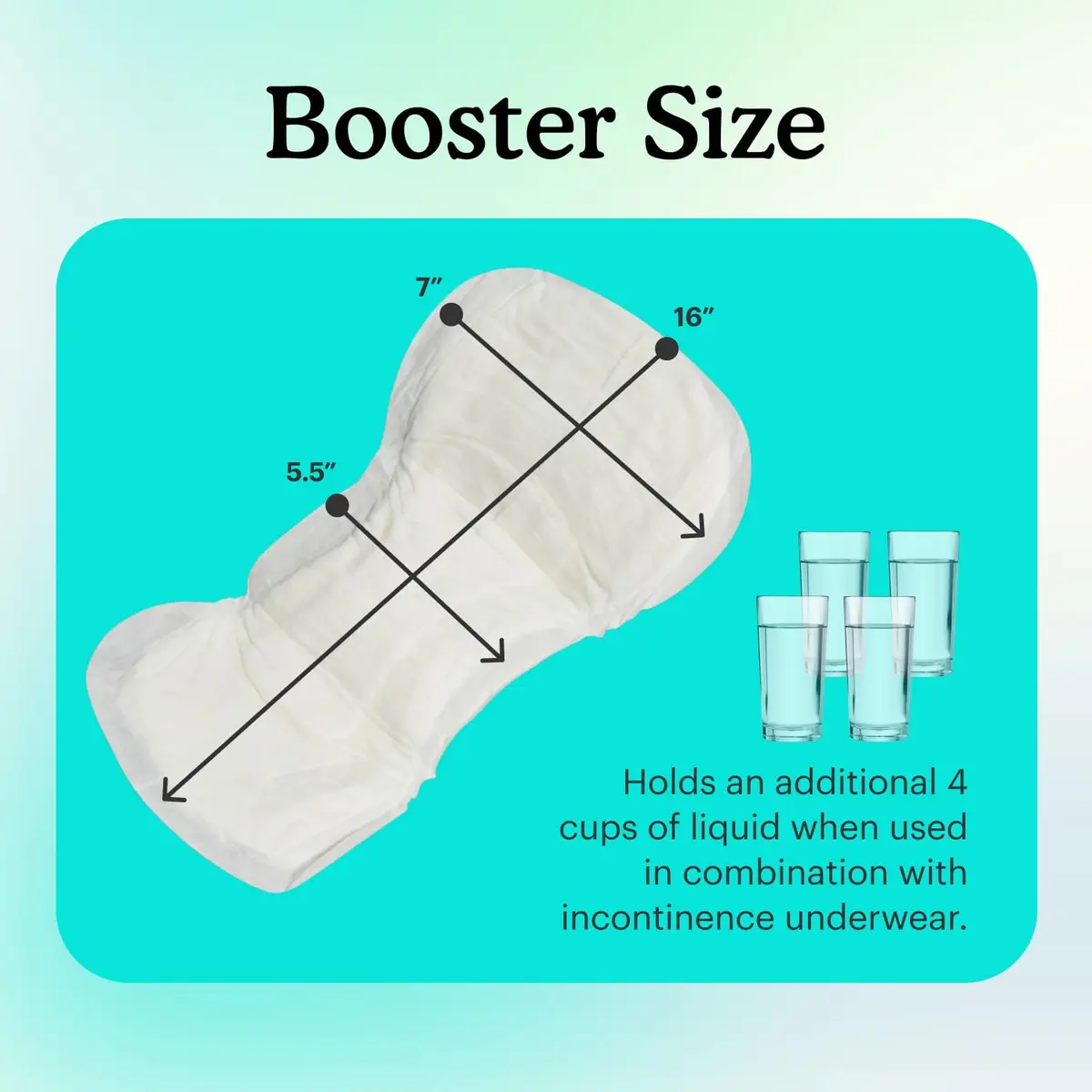 Because Overnight Booster Pads Fits All Adult Diapers | Extra Absorbency for Night Use - view 8