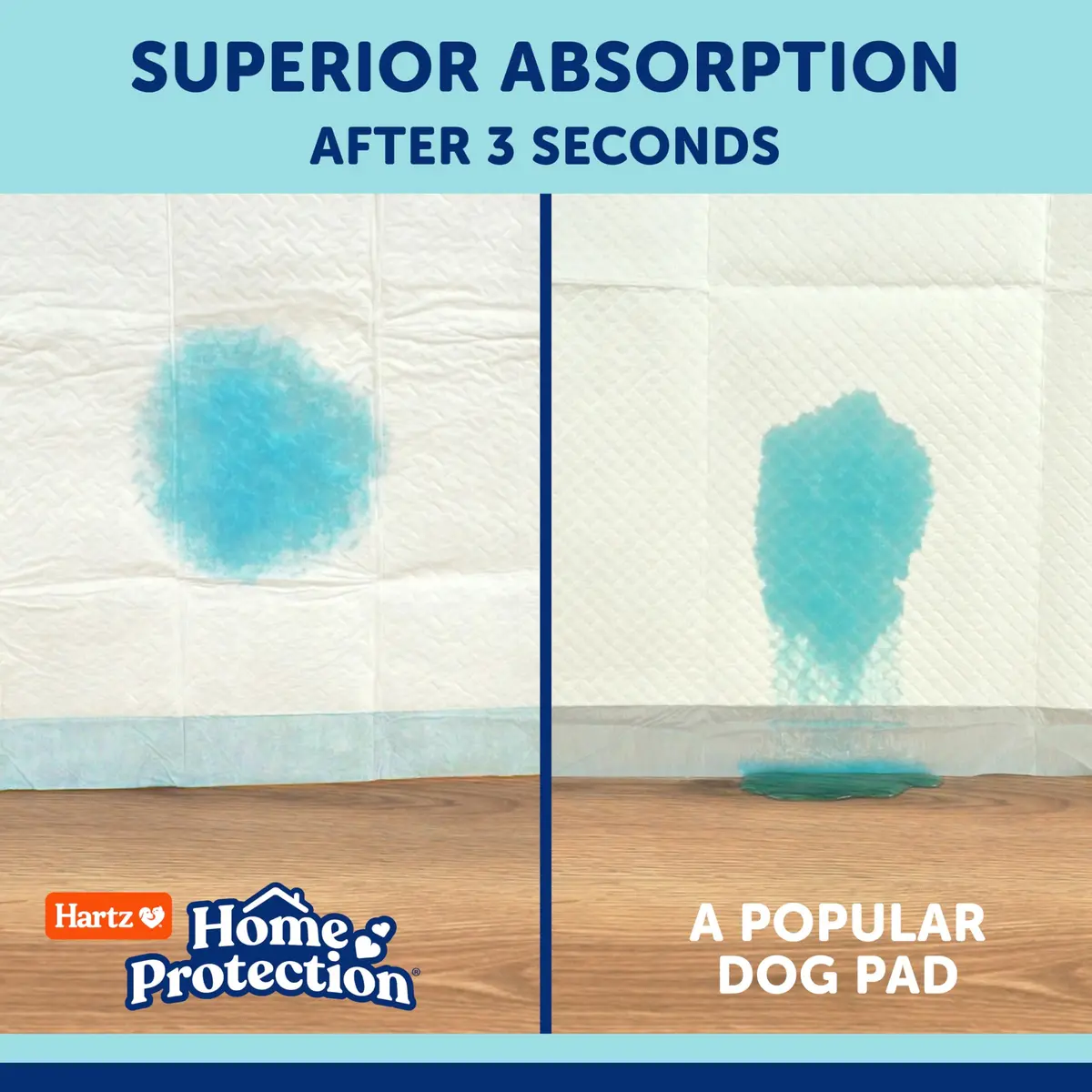 Hartz Dog Training Pads XXL 30 x 30 inches | Odor Eliminating, Leak-Proof, Super Absorbent (70-120c) - view 4