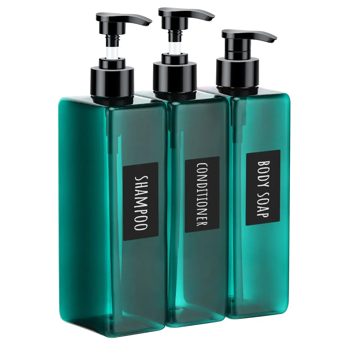 Segbeauty 3-Piece 500ml Pump Dispenser Set | Leak-Proof & Refillable for Bathroom & Travel - main product image