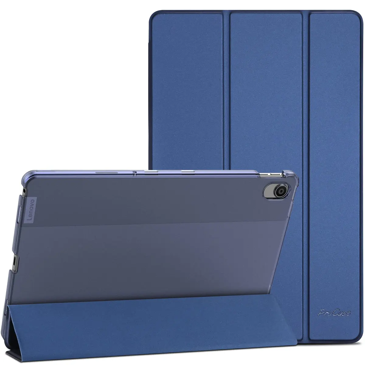 ProCase Slim Stand Case for Lenovo Tab M10 Plus 3rd Gen 10.6" Navy | Auto Sleep Wake & Foldable Stand - main product image