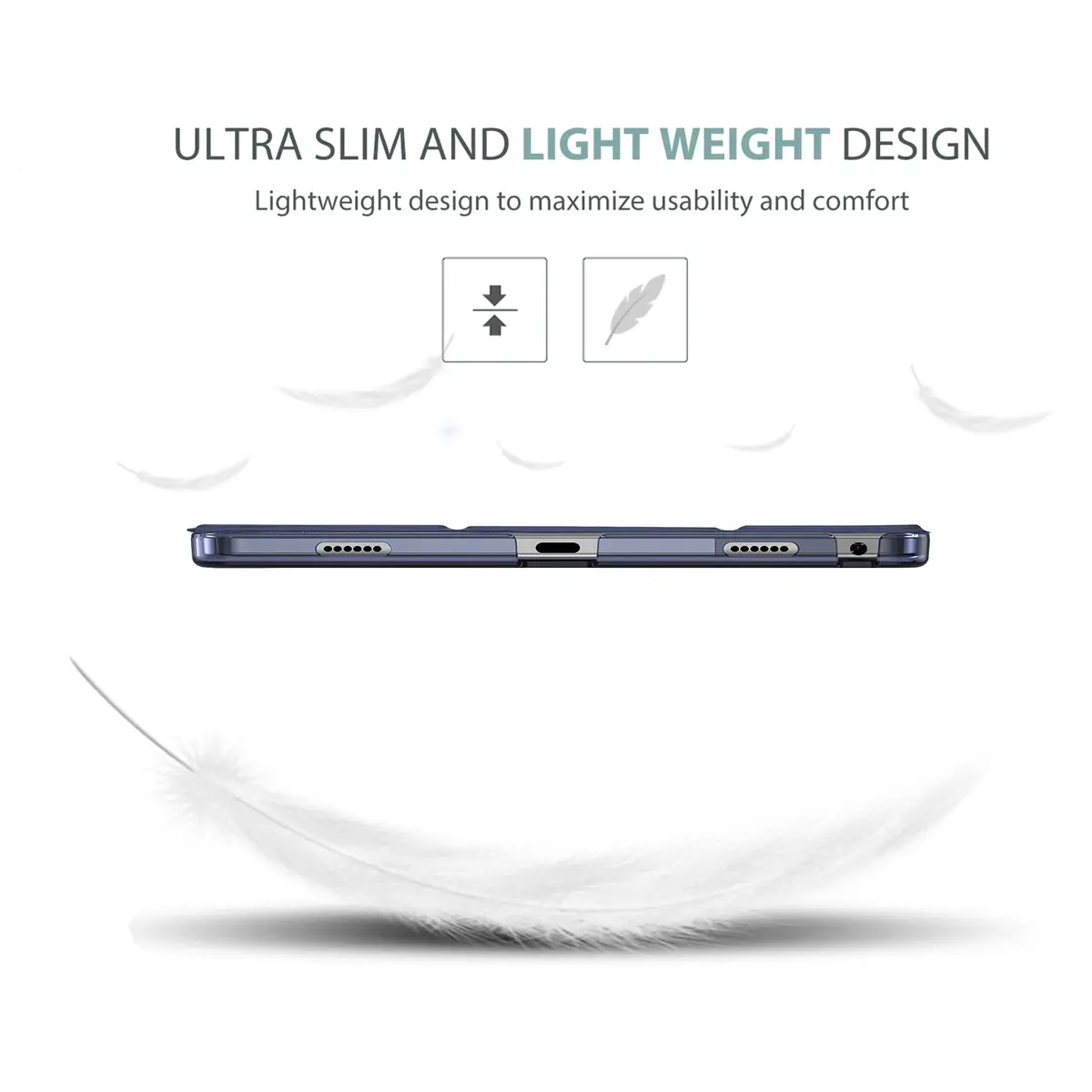 ProCase Slim Stand Case for Lenovo Tab M10 Plus 3rd Gen 10.6" Navy | Auto Sleep Wake & Foldable Stand - view 8
