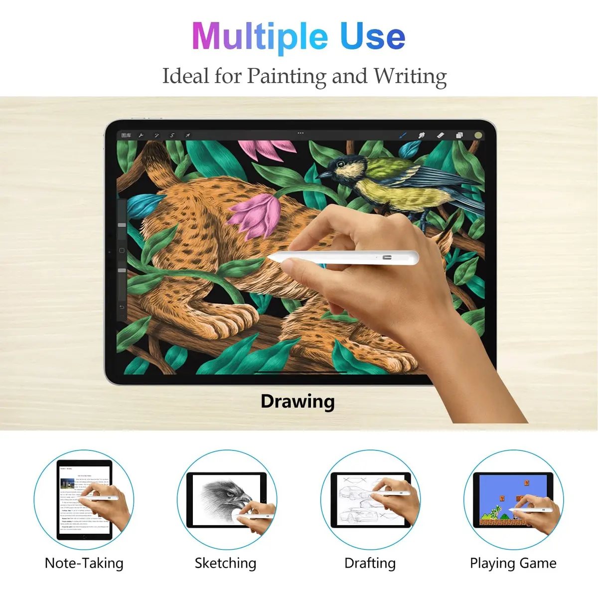 COO Stylus Pen for iPad 10th/9th/8th/7th/6th Gen, Pro 12.9/11, Air 5/4/3, Mini 6/5 | Palm Rejection & Fast Charge - view 7