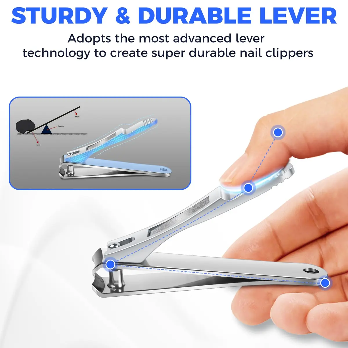 DRMODE Finger Nail Clippers Set 2 Pack | Sharp Stainless Steel, Compact & Long-Lasting for Men & Women - view 4