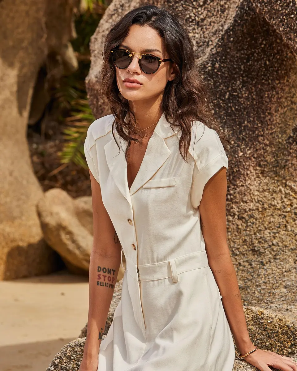 CARFIA Small Acetate Polarized Sunglasses for Women UV Protection, Retro Double Bridge Eyewear Metal Brow Round Sunnies - view 4