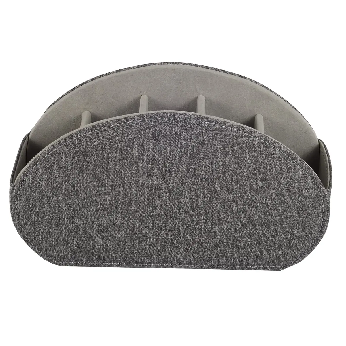 RHCSZ Remote Control Holder Grey 21.5cm (8.46in) | 5 Compartment Bedside Organizer - view 2