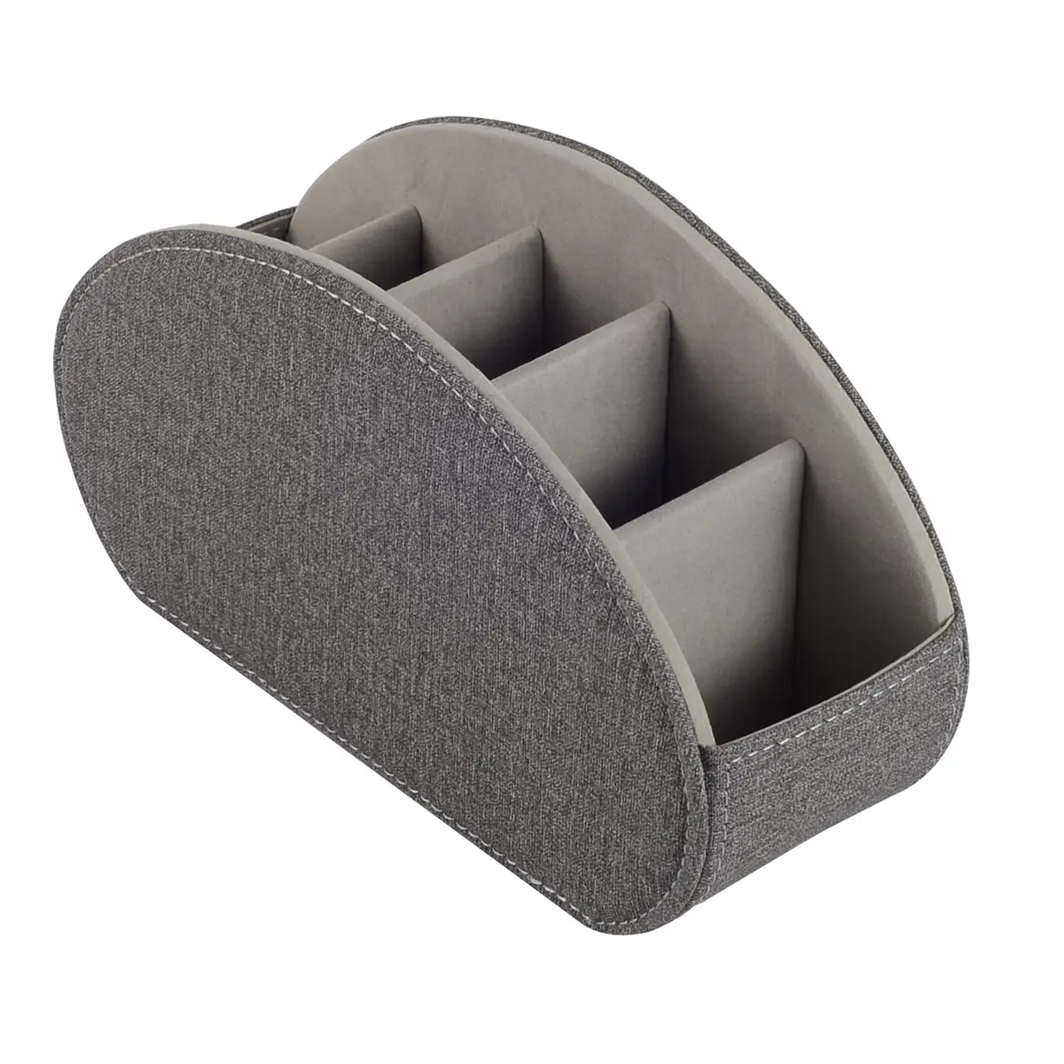 RHCSZ Remote Control Holder Grey 21.5cm (8.46in) | 5 Compartment Bedside Organizer - view 3