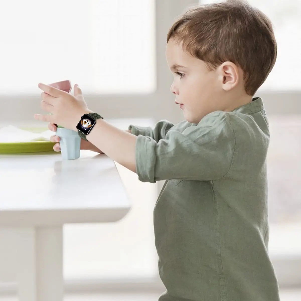 BlackPro Kids Apple Watch Band Breathable Nylon Loop Strap | Soft, Adjustable for Series 9/8/7/6/5/4/3/2/1/SE/SE2 38mm-45mm - view 4