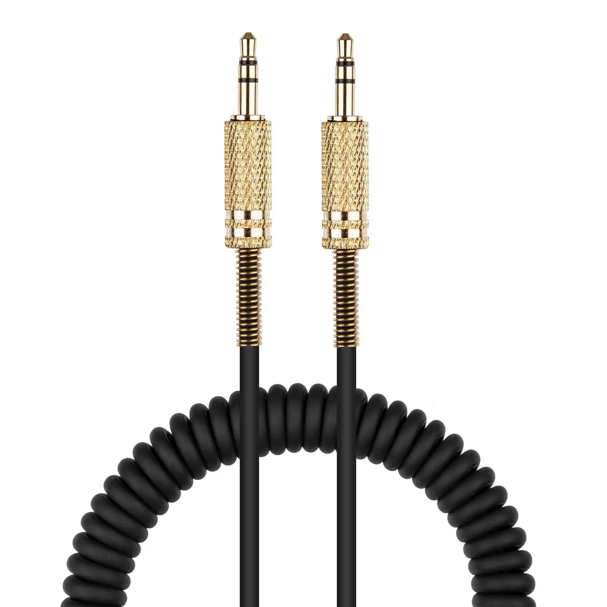BUTIAO Replacement Aux Extension Cord 3.5mm for Marshall Speakers | Coiled Audio Cable 1m-2.5m - main product image