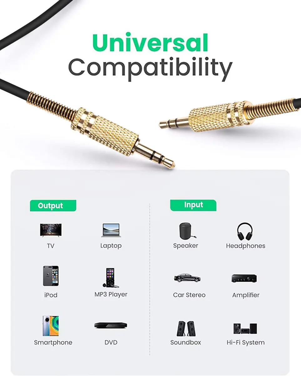 BUTIAO Replacement Aux Extension Cord 3.5mm for Marshall Speakers | Coiled Audio Cable 1m-2.5m - view 9