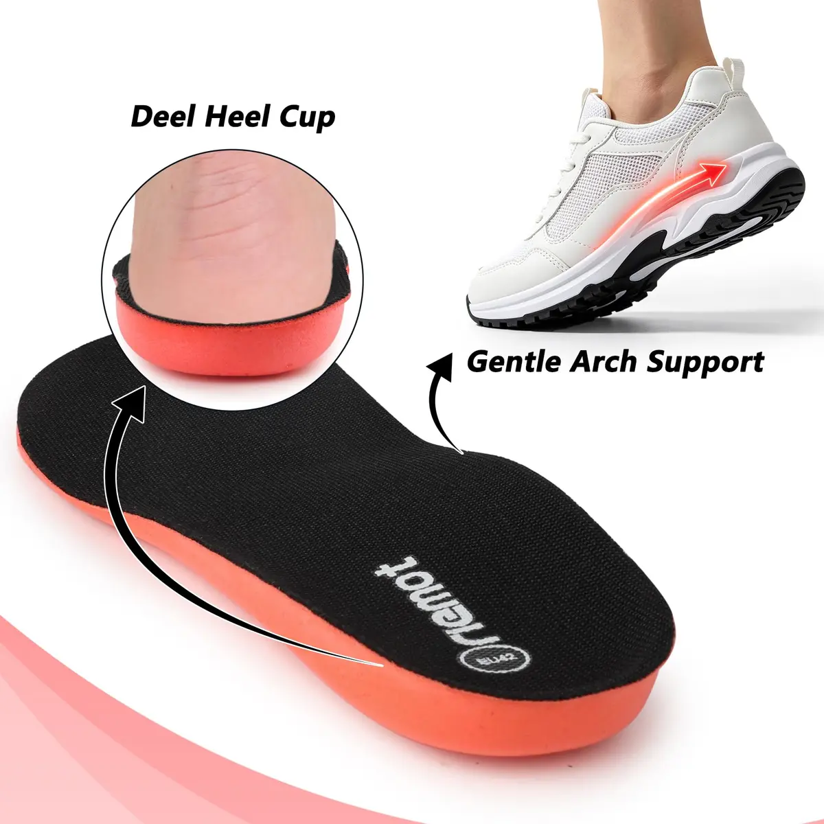 riemot Sports Insoles for Men with PU Cushioning | Full-Length Shoe Inserts for Comfort & Support - view 4