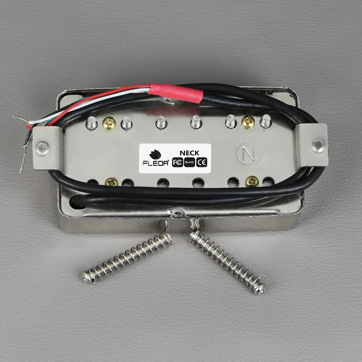 FLEOR Alnico 5 Guitar Humbucker Pickup 7-8K Neck Chrome | 50mm Pole Spacing - view 5