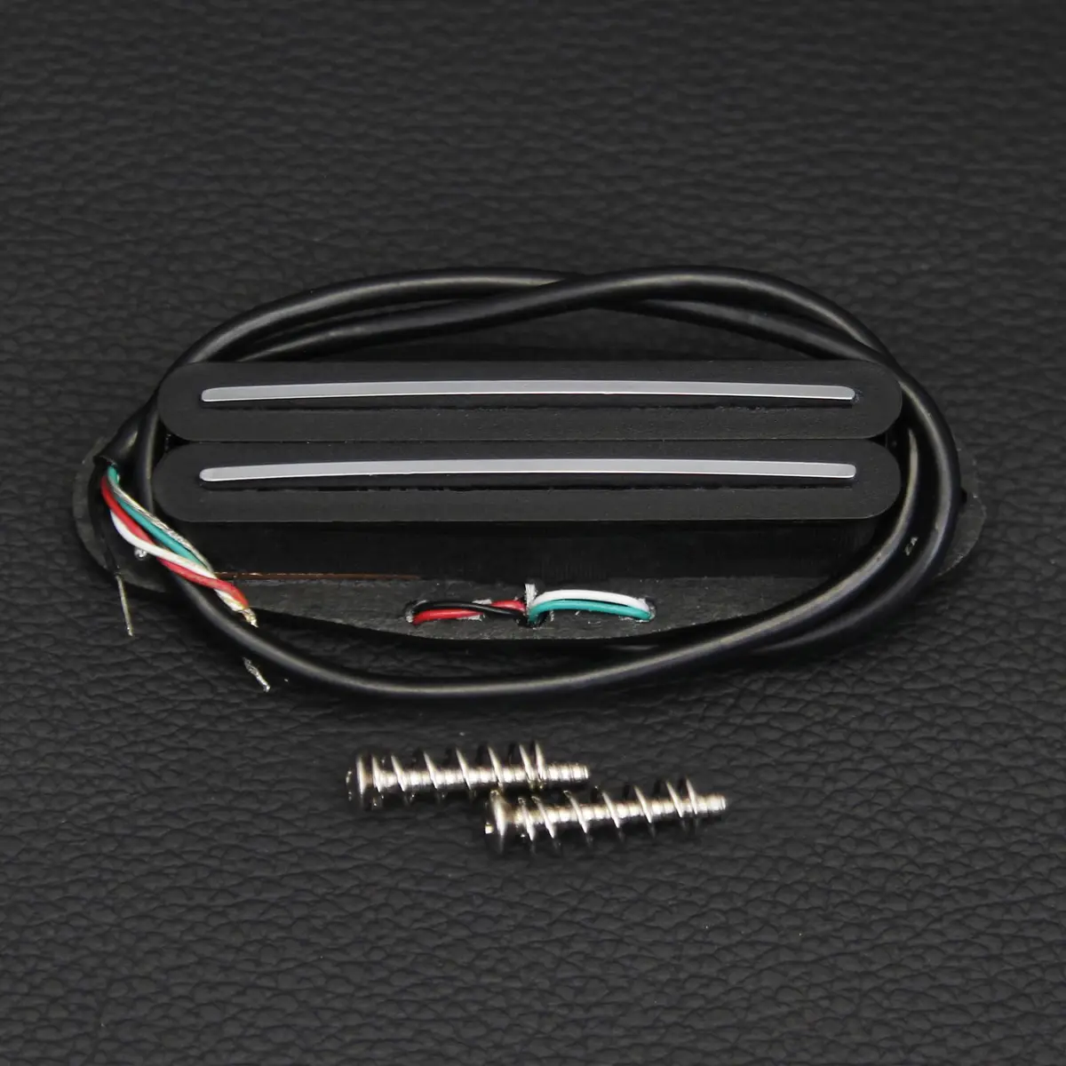 FLEOR Alnico 5 Hot Dual Rail Humbucker Pickup 12-13K | Single-Coil-Sized, Black - view 3