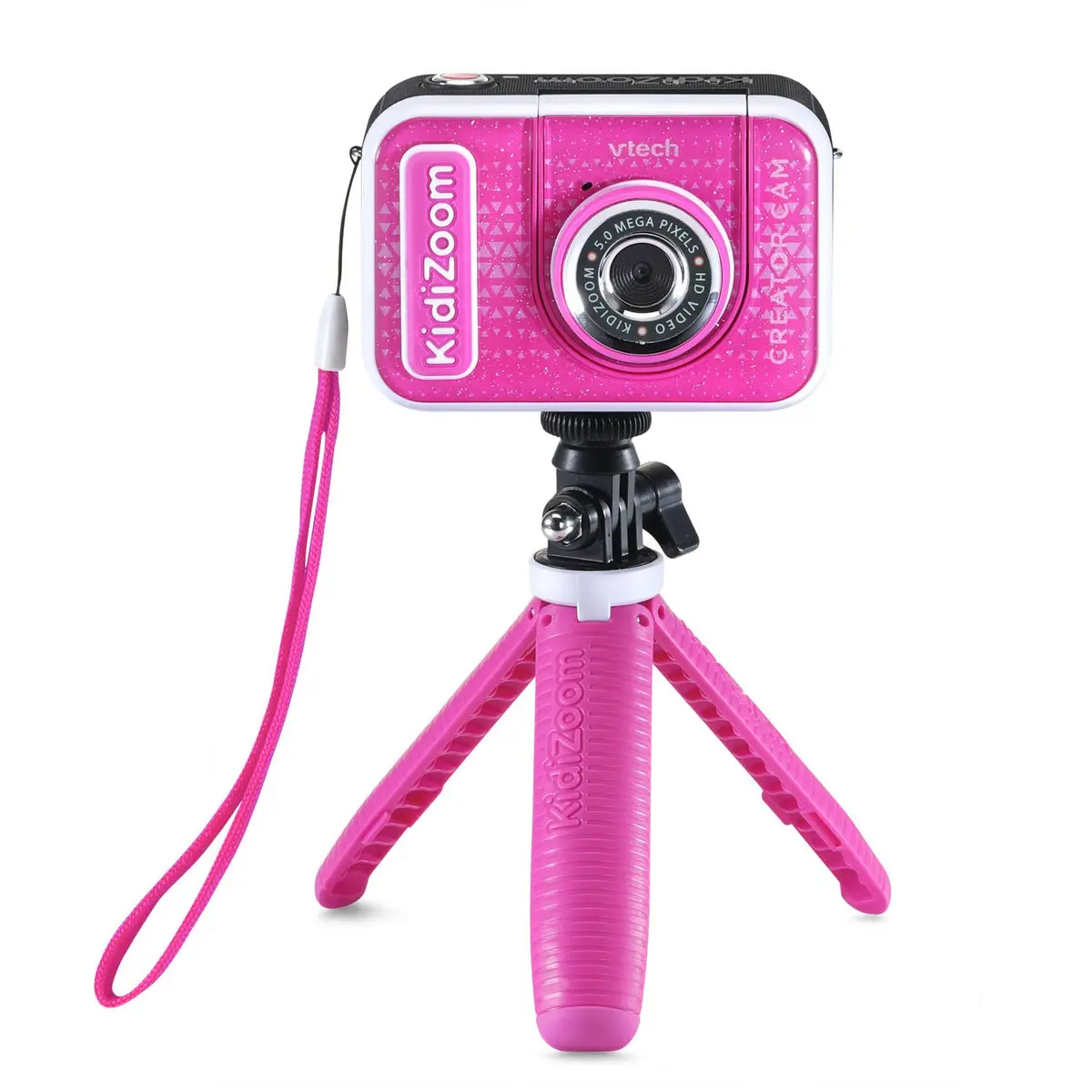 VTech KidiZoom Creator Cam Digital Camera, Glitter Pink 9.1 cm (3.6 in) | HD Video Creation for Kids - main product image