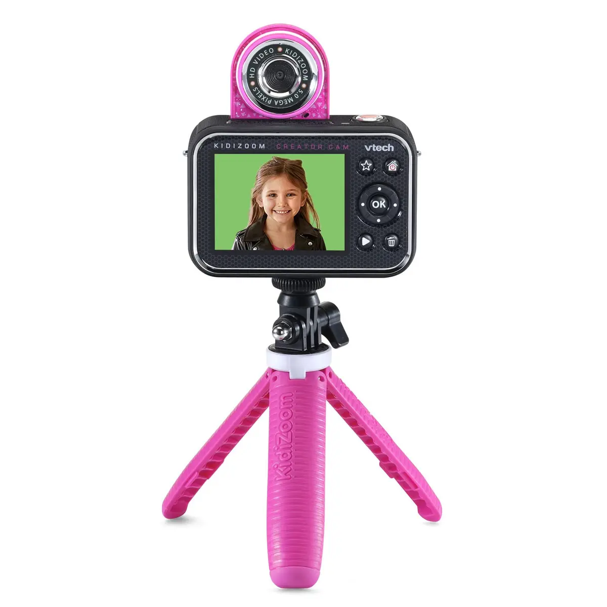 VTech KidiZoom Creator Cam Digital Camera, Glitter Pink 9.1 cm (3.6 in) | HD Video Creation for Kids - view 2