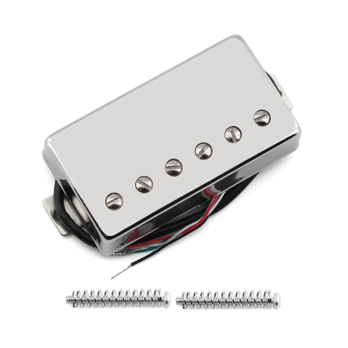 FLEOR Alnico 5 Guitar Humbucker Pickup 14-15K Bridge Chrome | 52mm Pole Spacing - main product image