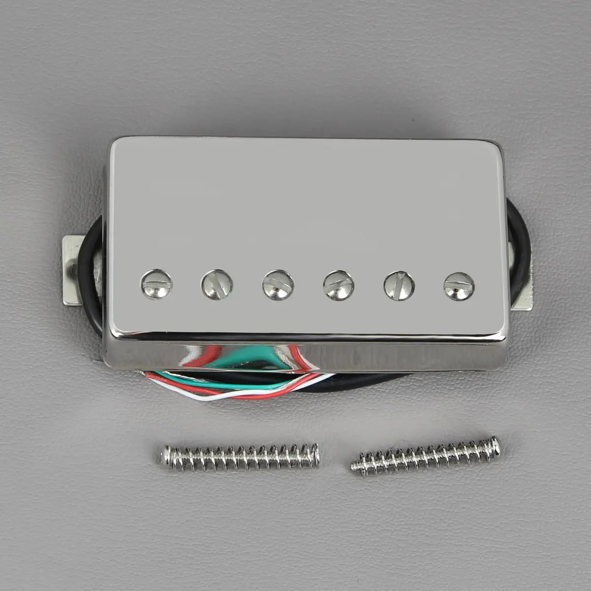 FLEOR Alnico 5 Guitar Humbucker Pickup 14-15K Bridge Chrome | 52mm Pole Spacing - view 4