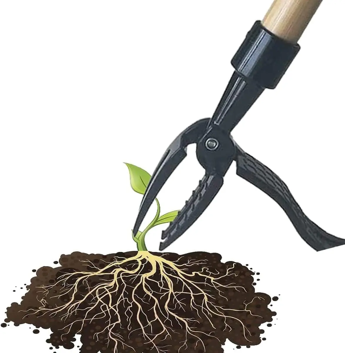 Deashun Stand-Up Weed Picker Head Replacement | Aluminum, Black, 14.5x13.5cm, No Handle - main product image