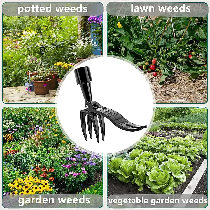 Deashun Stand-Up Weed Picker Head Replacement | Aluminum, Black, 14.5x13.5cm, No Handle - view 11