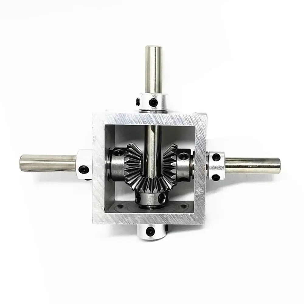 PGFUN 1:1 Right Angle Bevel Gearbox 1 Module 20 Teeth 8mm Shaft | Simple DIY Mechanical Steering Gear - main product image