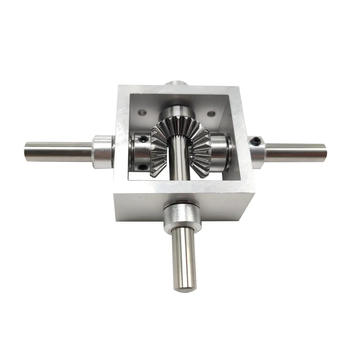 PGFUN 1:1 Right Angle Bevel Gearbox 1 Module 20 Teeth 8mm Shaft | Simple DIY Mechanical Steering Gear - view 3