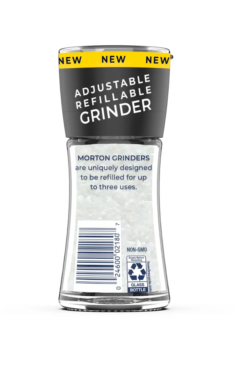 Morton Sea Salt Grinder 2.5 Oz | All-Natural Refillable Salt for Cooking & Table (70-120 chars) - view 4