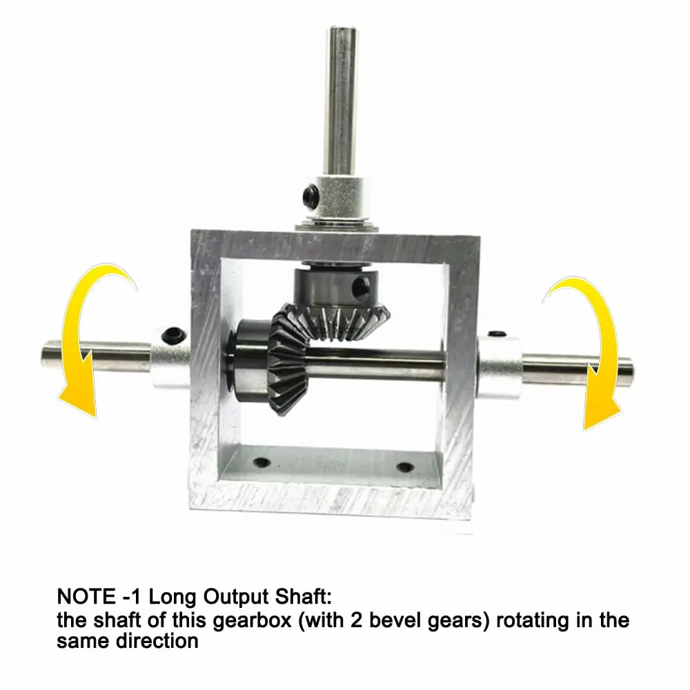 PGFUN 1:1 Right Angle Bevel Gearbox 1 Module 20 Teeth 8mm Shaft | Simple Mechanical DIY Steering Gear Device - view 6