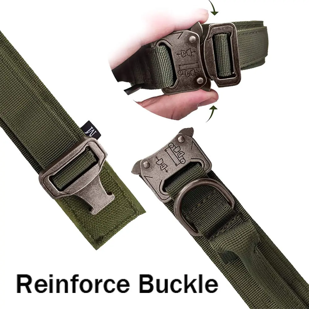 Xqpetlihai Tactical Dog Collar and Leash Set for Large Dogs with Control Handle | Durable Nylon & Metal - view 5
