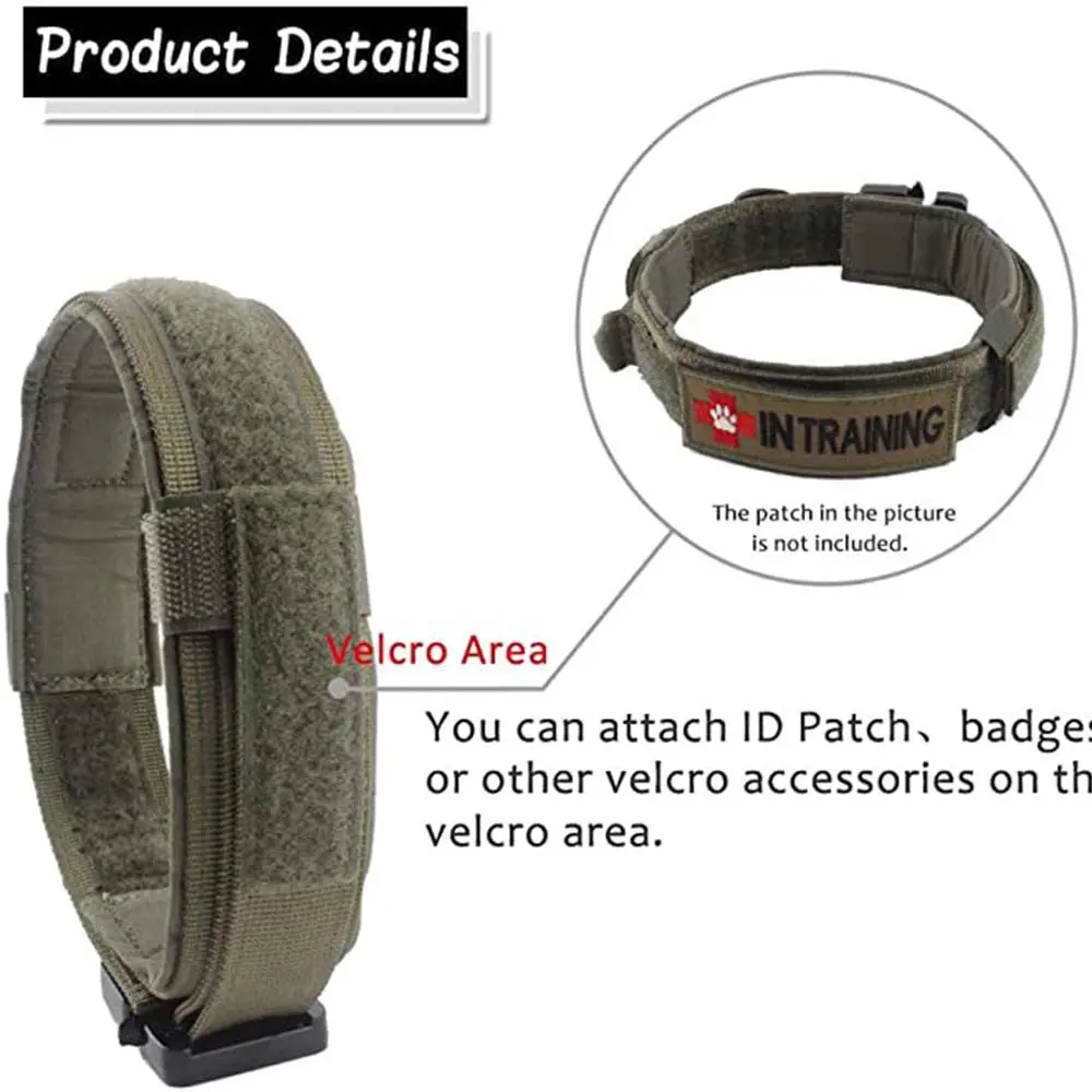 Xqpetlihai Tactical Dog Collar and Leash Set for Large Dogs with Control Handle | Durable Nylon & Metal - view 6
