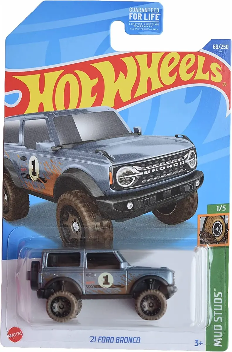 Hot Wheels 1:64 Ford Bronco Mud Studs | Authentic Die-Cast Replica for Kids & Collectors - main product image