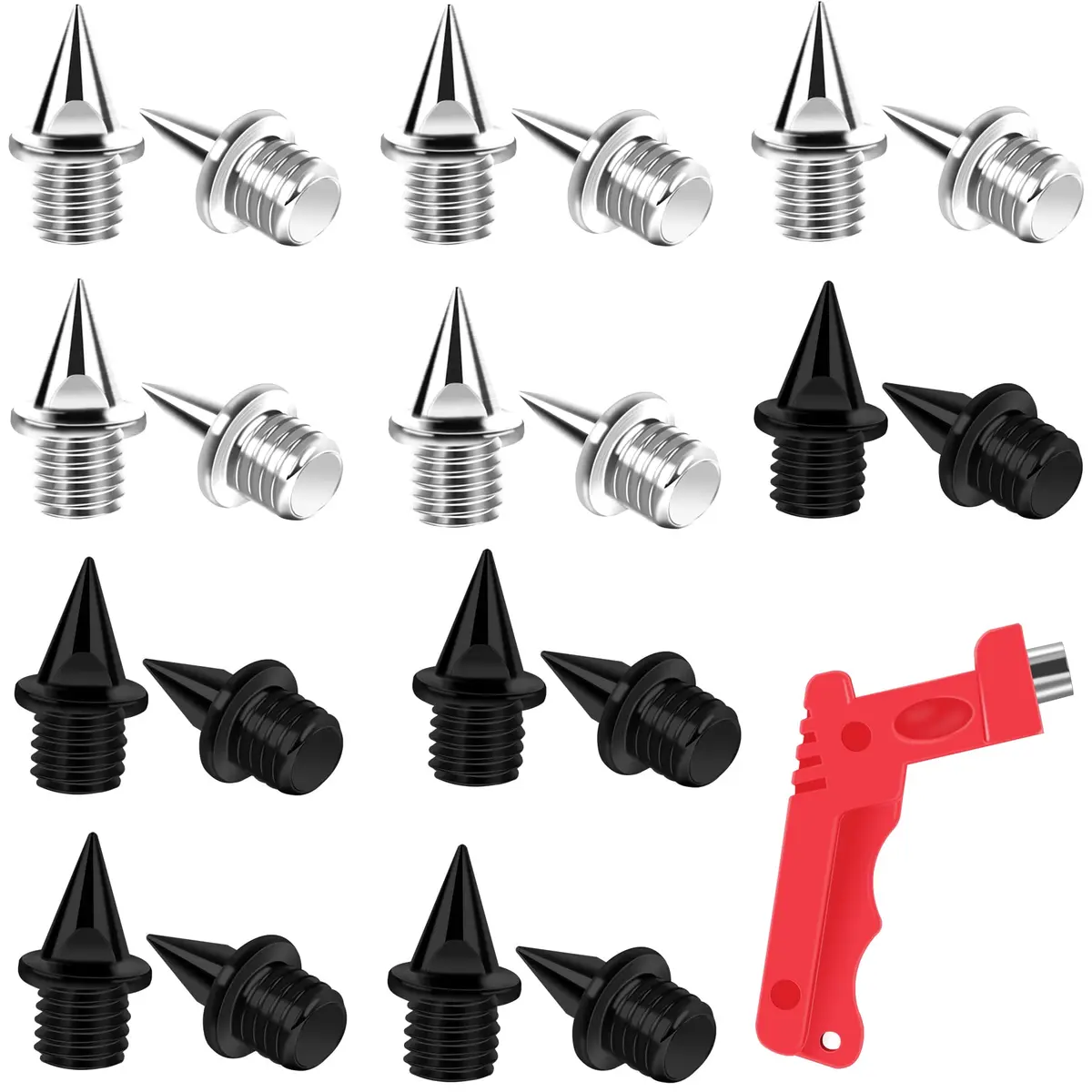 AUGSUN 20pcs 1/4inch Steel Track and Cross Country Spikes | Replacement Spikes for Sprint Shoes - main product image