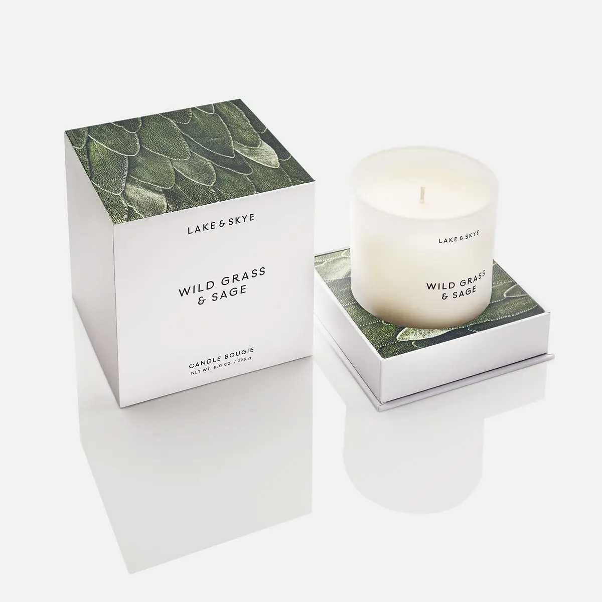Lake & Skye Wildgrass & Sage Candle 8 oz | 50 Hour Burn, Soy Vegan, Paraben-Free - view 3
