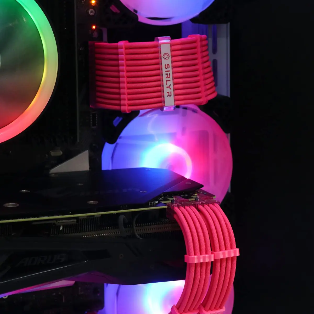 Sirlyr Pink PSU Cable Combs Set,24/8Pin,3.5mm | Bright, Heat-Resistant, Easy Install (70-120 chars) - view 3